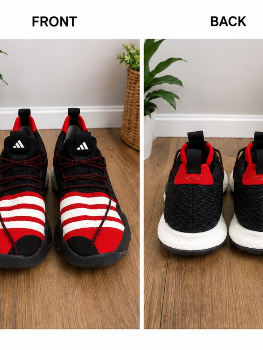 Adidas Harden Vol. 5 Basketball Shoes Red/White/Black Men's Size 10